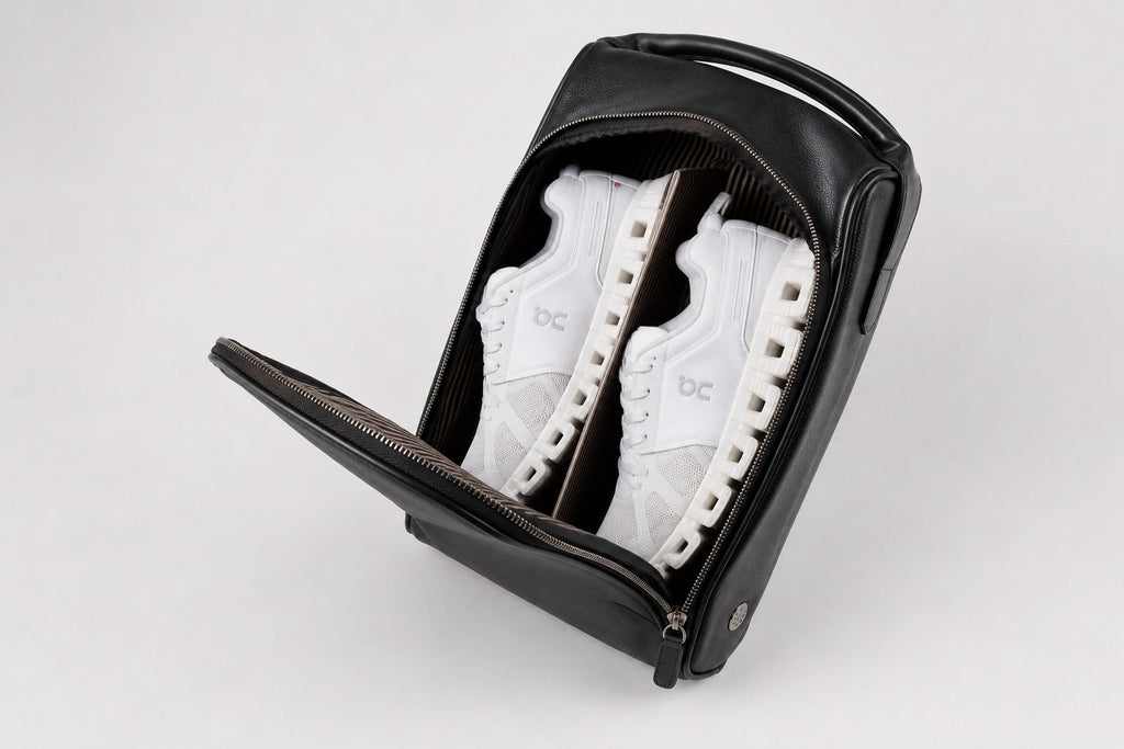 Leather Shoe Bag – Black