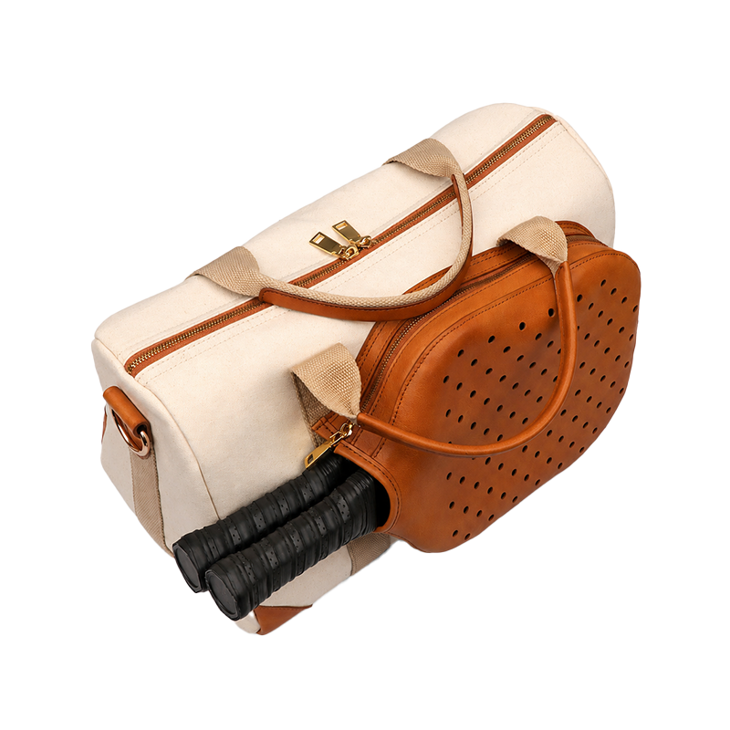 Padel Canva and Leather bag