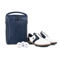 Leather Shoe Bag – Navy